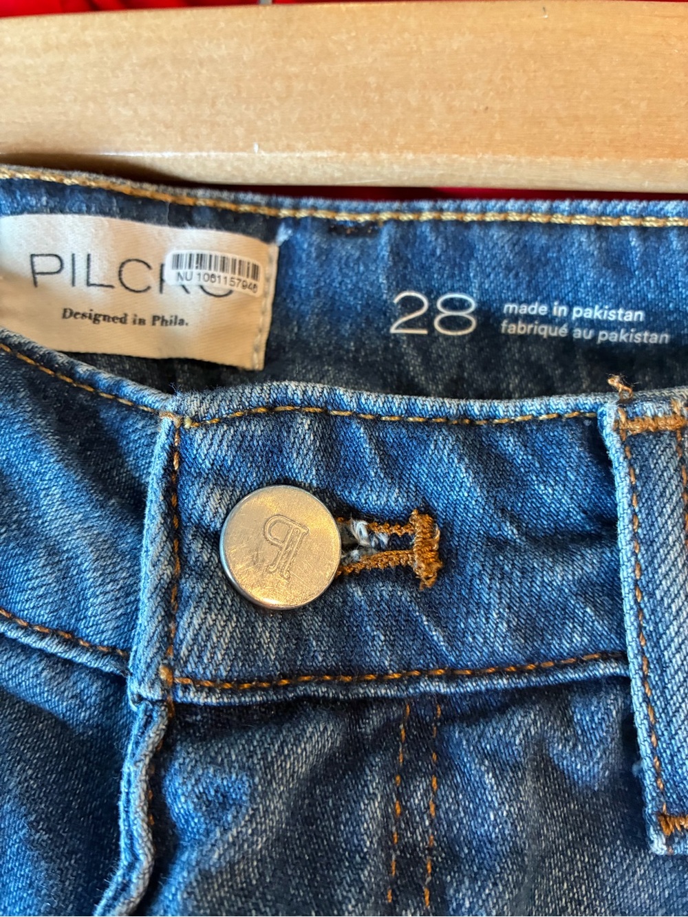 Pilcro Anthropologie High Rise Cuffed Denim Shorts Size 28 Medium Wash - Picture 6 of 6